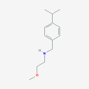 molecular formula C13H21NO B504059 N-(4-isopropylbenzyl)-N-(2-methoxyethyl)amine CAS No. 100522-25-6