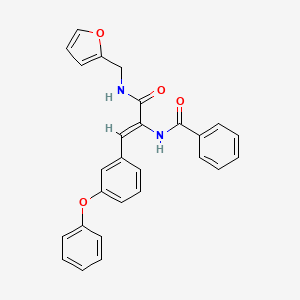 molecular formula C27H22N2O4 B5040718 N-(1-(((2-FURYLMETHYL)AMINO)CARBONYL)-2-(3-PHENOXYPHENYL)VINYL)BENZAMIDE 
