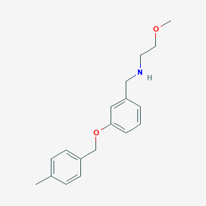 molecular formula C18H23NO2 B504087 N-(2-methoxyethyl)-N-{3-[(4-methylbenzyl)oxy]benzyl}amine 