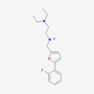 molecular formula C17H23FN2O B504093 N,N-diethyl-N'-{[5-(2-fluorophenyl)furan-2-yl]methyl}ethane-1,2-diamine 