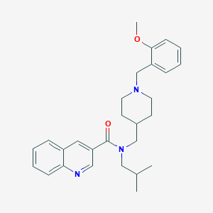 molecular formula C28H35N3O2 B5040953 N-isobutyl-N-{[1-(2-methoxybenzyl)-4-piperidinyl]methyl}-3-quinolinecarboxamide 