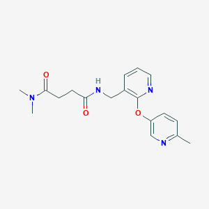 molecular formula C18H22N4O3 B5041440 N,N-dimethyl-N'-({2-[(6-methyl-3-pyridinyl)oxy]-3-pyridinyl}methyl)succinamide 