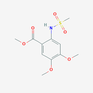 molecular formula C11H15NO6S B5041476 Methyl 2-(methanesulfonamido)-4,5-dimethoxybenzoate 