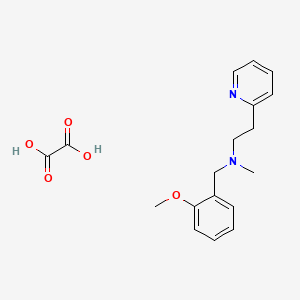 molecular formula C18H22N2O5 B5041480 N-[(2-methoxyphenyl)methyl]-N-methyl-2-pyridin-2-ylethanamine;oxalic acid 