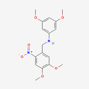 molecular formula C17H20N2O6 B5041530 N-[(4,5-dimethoxy-2-nitrophenyl)methyl]-3,5-dimethoxyaniline 