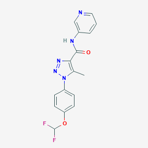 molecular formula C16H13F2N5O2 B504167 1-[4-(difluoromethoxy)phenyl]-5-methyl-N-(3-pyridinyl)-1H-1,2,3-triazole-4-carboxamide 