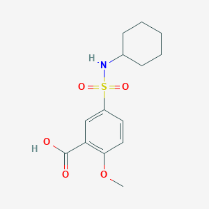 B5041724 5-[(cyclohexylamino)sulfonyl]-2-methoxybenzoic acid CAS No. 89704-56-3