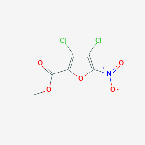 molecular formula C6H3Cl2NO5 B050423 Methyl 3,4-dichloro-5-nitro-2-furoate CAS No. 122587-23-9