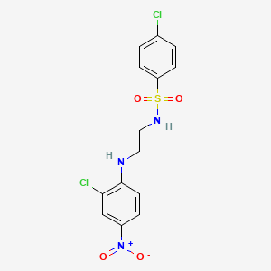 B5042319 4-chloro-N-{2-[(2-chloro-4-nitrophenyl)amino]ethyl}benzenesulfonamide CAS No. 5476-39-1