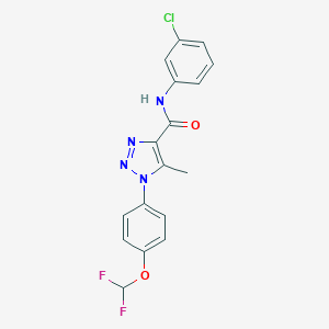 molecular formula C17H13ClF2N4O2 B504234 N-(3-chlorophenyl)-1-[4-(difluoromethoxy)phenyl]-5-methyl-1H-1,2,3-triazole-4-carboxamide 