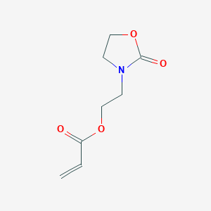 molecular formula C8H11NO4 B050424 2-Propenoic acid, 2-(2-oxo-3-oxazolidinyl)ethyl ester CAS No. 115965-75-8