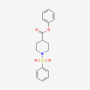 molecular formula C18H19NO4S B5042561 phenyl 1-(phenylsulfonyl)-4-piperidinecarboxylate 