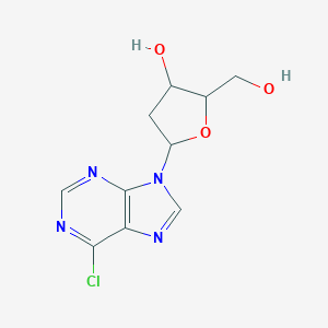 molecular formula C₁₀H₁₁ClN₄O₃ B050427 (2R,3S,5S)-5-(6-Chloro-9H-purin-9-yl)-2-(hydroxymethyl)tetrahydrofuran-3-ol CAS No. 4594-45-0