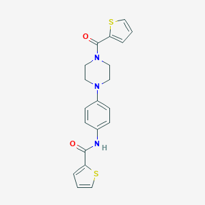 molecular formula C20H19N3O2S2 B504304 N-{4-[4-(2-thienylcarbonyl)-1-piperazinyl]phenyl}-2-thiophenecarboxamide 