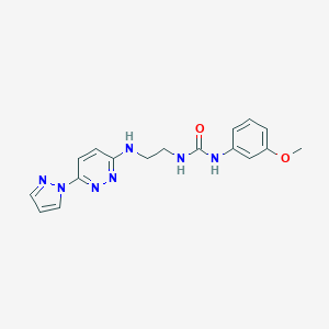 molecular formula C17H19N7O2 B504438 N-(3-methoxyphenyl)-N'-(2-{[6-(1H-pyrazol-1-yl)-3-pyridazinyl]amino}ethyl)urea 