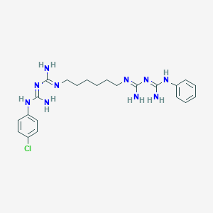 molecular formula C22H31ClN10 B050447 N1-(4-chlorophenyl)-3,12-diimino-N14-phenyl-2,4,11,13-Tetraazatetradecanediimidamide CAS No. 152504-12-6