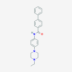 molecular formula C25H27N3O B504568 N-[4-(4-ethylpiperazin-1-yl)phenyl]biphenyl-4-carboxamide 