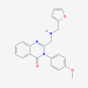 molecular formula C21H19N3O3 B504609 2-{[(2-furylmethyl)amino]methyl}-3-(4-methoxyphenyl)-4(3H)-quinazolinone 