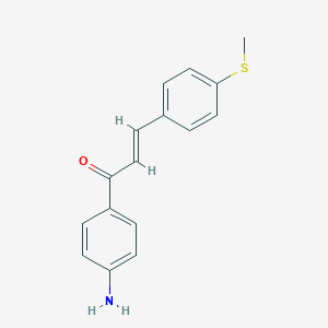 molecular formula C16H15NOS B050461 (2E)-1-(4-aminophenyl)-3-[4-(methylsulfanyl)phenyl]prop-2-en-1-one CAS No. 121645-99-6