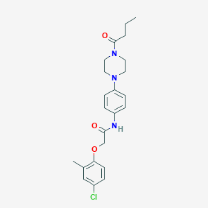 molecular formula C23H28ClN3O3 B504632 N-[4-(4-butanoylpiperazin-1-yl)phenyl]-2-(4-chloro-2-methylphenoxy)acetamide CAS No. 688331-87-5