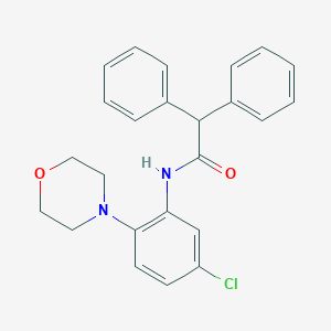 molecular formula C24H23ClN2O2 B504651 N-[5-chloro-2-(4-morpholinyl)phenyl]-2,2-diphenylacetamide 