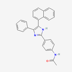 molecular formula C27H21N3O B5046579 N-{4-[5-(1-naphthyl)-4-phenyl-1H-imidazol-2-yl]phenyl}acetamide 