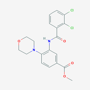 molecular formula C19H18Cl2N2O4 B504684 Methyl 3-[(2,3-dichlorobenzoyl)amino]-4-(4-morpholinyl)benzoate 