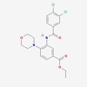 molecular formula C20H20Cl2N2O4 B504687 Ethyl 3-[(3,4-dichlorobenzoyl)amino]-4-(4-morpholinyl)benzoate 