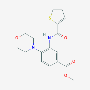 molecular formula C17H18N2O4S B504695 Methyl 4-(4-morpholinyl)-3-[(2-thienylcarbonyl)amino]benzoate CAS No. 895074-60-9