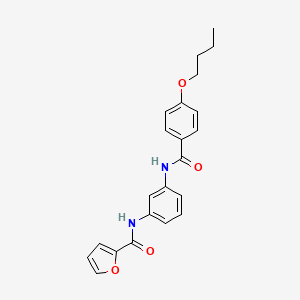 molecular formula C22H22N2O4 B5046979 N-[3-[(4-butoxybenzoyl)amino]phenyl]furan-2-carboxamide 
