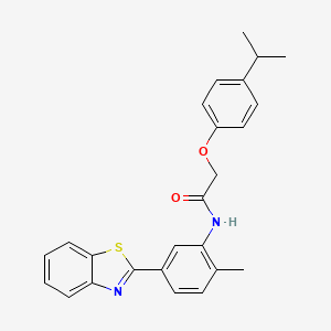 molecular formula C25H24N2O2S B5047067 N-[5-(1,3-benzothiazol-2-yl)-2-methylphenyl]-2-[4-(propan-2-yl)phenoxy]acetamide 