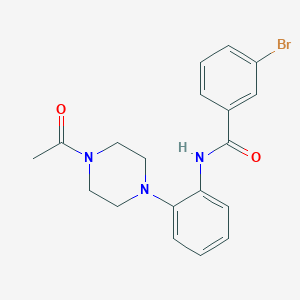 molecular formula C19H20BrN3O2 B504722 N-[2-(4-acetyl-1-piperazinyl)phenyl]-3-bromobenzamide 