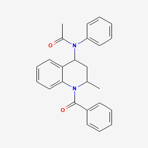 molecular formula C25H24N2O2 B5047242 N-(1-benzoyl-2-methyl-3,4-dihydro-2H-quinolin-4-yl)-N-phenylacetamide 