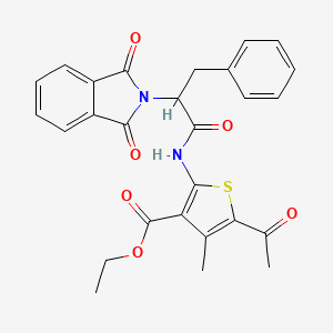 molecular formula C27H24N2O6S B5047316 ETHYL 5-ACETYL-2-[2-(1,3-DIOXO-2,3-DIHYDRO-1H-ISOINDOL-2-YL)-3-PHENYLPROPANAMIDO]-4-METHYLTHIOPHENE-3-CARBOXYLATE 