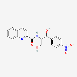 molecular formula C19H17N3O5 B5047377 N-[1,3-dihydroxy-1-(4-nitrophenyl)propan-2-yl]quinoline-2-carboxamide 