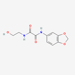 molecular formula C11H12N2O5 B5047413 N'-(1,3-benzodioxol-5-yl)-N-(2-hydroxyethyl)oxamide 