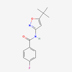 molecular formula C14H15FN2O2 B5047462 N-(5-tert-butyl-1,2-oxazol-3-yl)-4-fluorobenzamide 