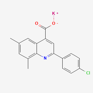 molecular formula C18H13ClKNO2 B5047606 Potassium;2-(4-chlorophenyl)-6,8-dimethylquinoline-4-carboxylate 