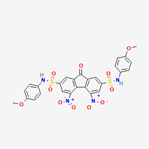 B5047633 N,N'-bis(4-methoxyphenyl)-4,5-dinitro-9-oxo-9H-fluorene-2,7-disulfonamide CAS No. 5552-79-4