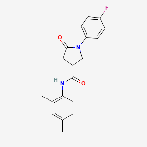 molecular formula C19H19FN2O2 B5047682 N-(2,4-dimethylphenyl)-1-(4-fluorophenyl)-5-oxopyrrolidine-3-carboxamide 