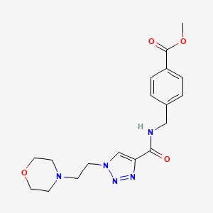 molecular formula C18H23N5O4 B5047721 Methyl 4-[[[1-(2-morpholin-4-ylethyl)triazole-4-carbonyl]amino]methyl]benzoate 