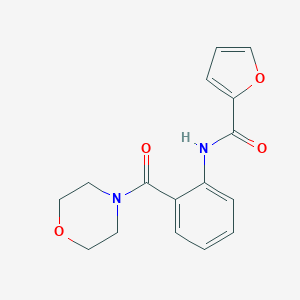 molecular formula C16H16N2O4 B504775 N-[2-(4-morpholinylcarbonyl)phenyl]-2-furamide 