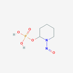 molecular formula C5H11N2O5P B050478 (1-Nitrosopiperidin-2-yl) dihydrogen phosphate CAS No. 123016-73-9