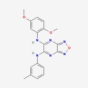 molecular formula C19H18N6O3 B5047849 N5-(2,5-DIMETHOXYPHENYL)-N6-(3-METHYLPHENYL)-[1,2,5]OXADIAZOLO[3,4-B]PYRAZINE-5,6-DIAMINE 