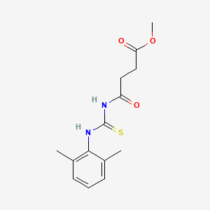 molecular formula C14H18N2O3S B5047957 methyl 4-({[(2,6-dimethylphenyl)amino]carbonothioyl}amino)-4-oxobutanoate 