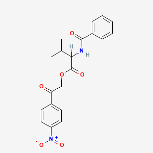 molecular formula C20H20N2O6 B5047982 [2-(4-Nitrophenyl)-2-oxoethyl] 2-benzamido-3-methylbutanoate 