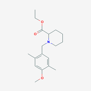 molecular formula C18H27NO3 B5048107 Ethyl 1-[(4-methoxy-2,5-dimethylphenyl)methyl]piperidine-2-carboxylate 