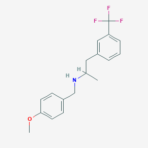 molecular formula C18H20F3NO B5048215 N-[(4-methoxyphenyl)methyl]-1-[3-(trifluoromethyl)phenyl]propan-2-amine 