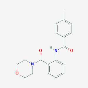 molecular formula C19H20N2O3 B504822 4-methyl-N-[2-(morpholine-4-carbonyl)phenyl]benzamide CAS No. 67796-14-9