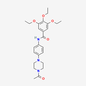 molecular formula C25H33N3O5 B5048231 N-[4-(4-Acetyl-piperazin-1-yl)-phenyl]-3,4,5-triethoxy-benzamide 